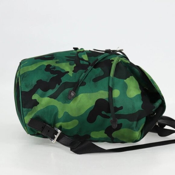 PRADA Backpack Nylon Green Silver Auth 129748V - Picture 6 of 16